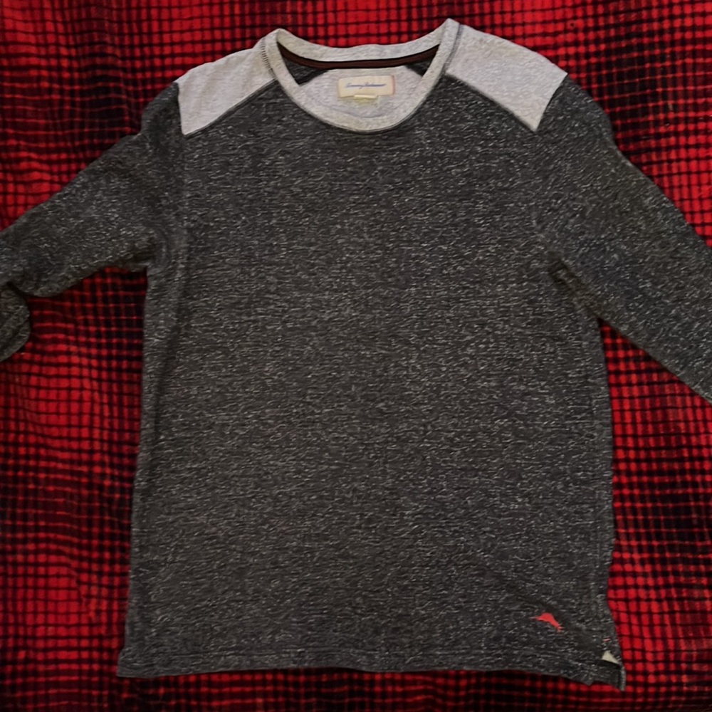 Tommy Bahama: M Grey Sweater with Marlin Embroidery